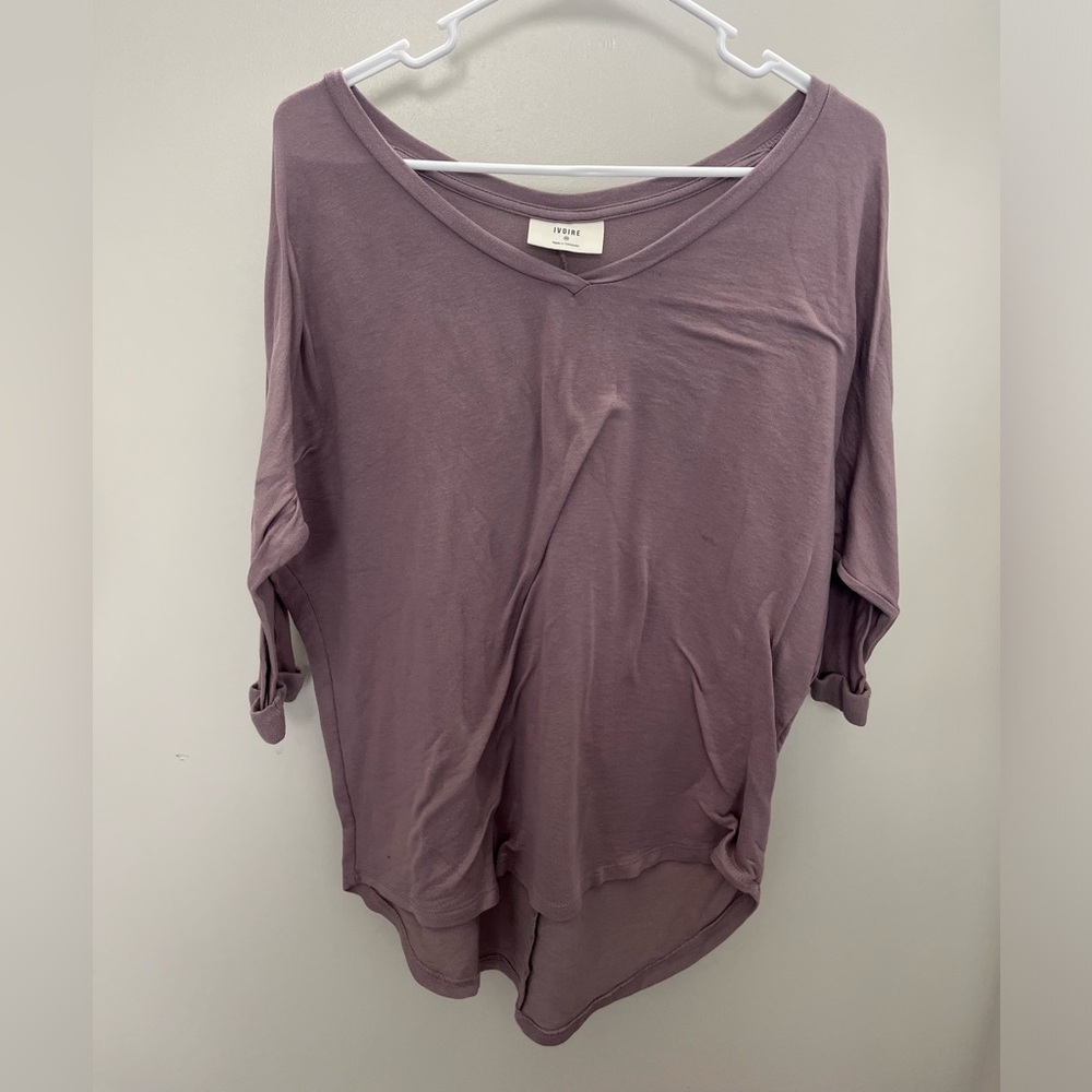 Iviore lightweight tunic/long top mauve sz med